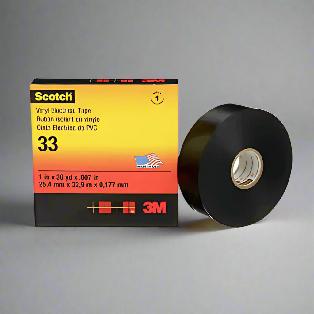 Scotch® Super 33™ vinil elektromos szalag, 38mm x 33m, fekete, bliszteres kiszerelés