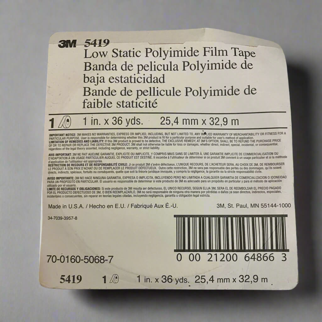 3M™ 5419 low static poliimid 0,07x25mmx32,9m