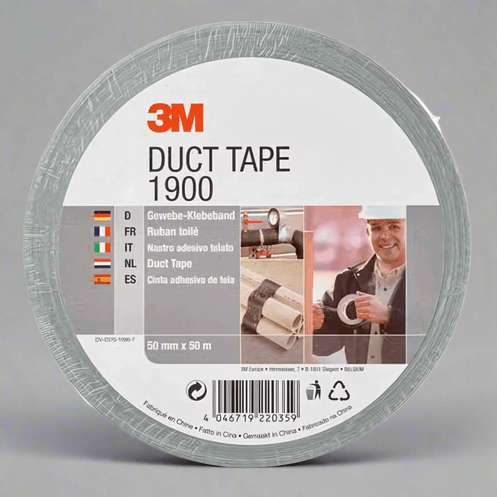 3M™ 1900 Duct Tape – Fekete és Ezüst, 50mm x 50m