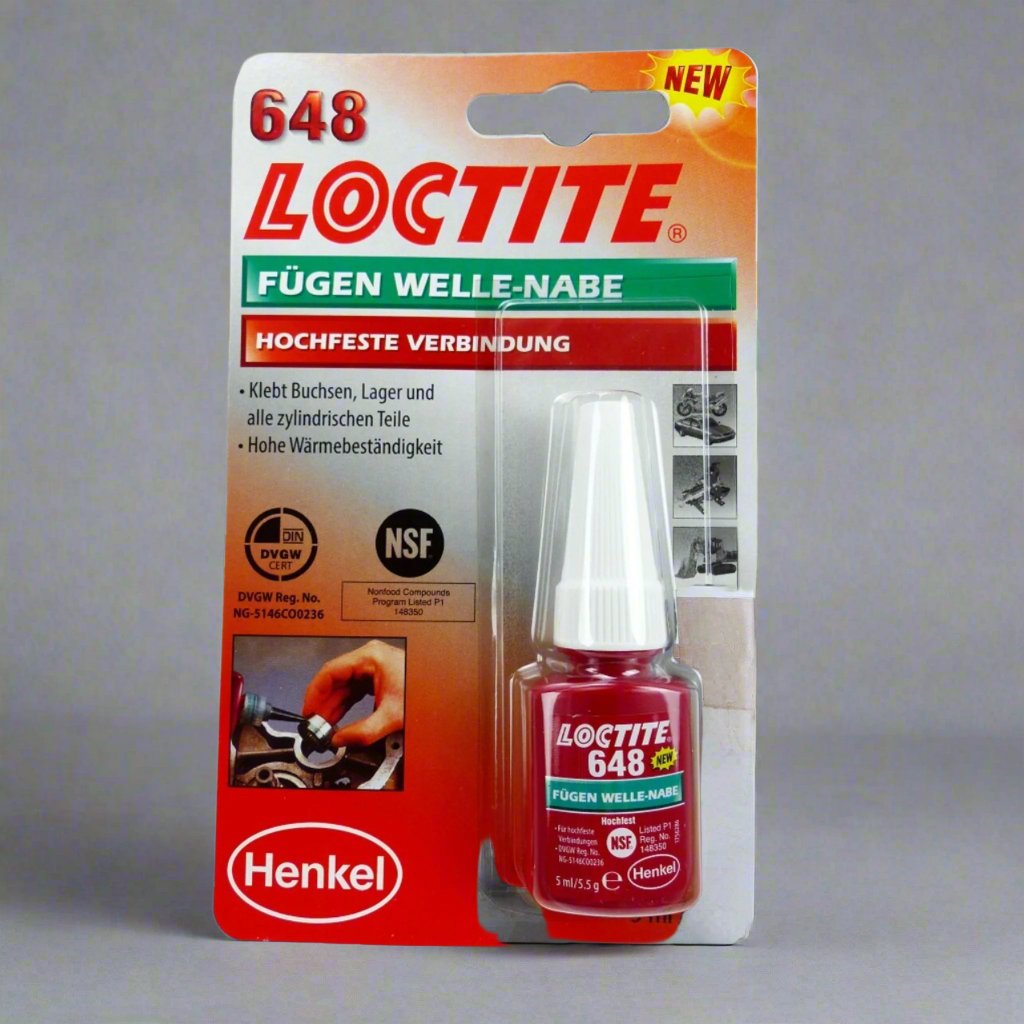 Loctite 648 Nagy Szilárdságú Olajtűrő és Hőálló Rögzítő