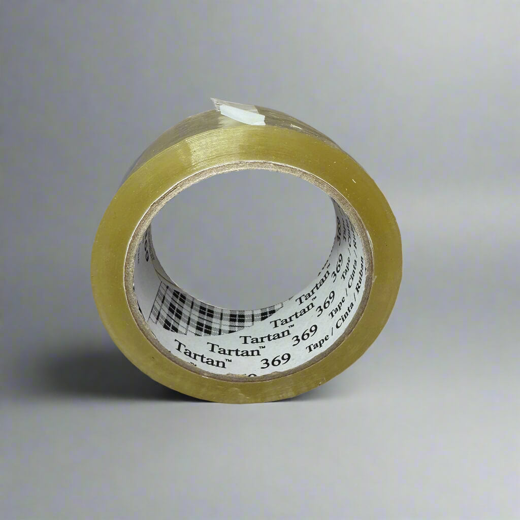 3M™ 369 Dobozzáró Szalag – Átlátszó és Barna, 0,04 x 48mm x 66m