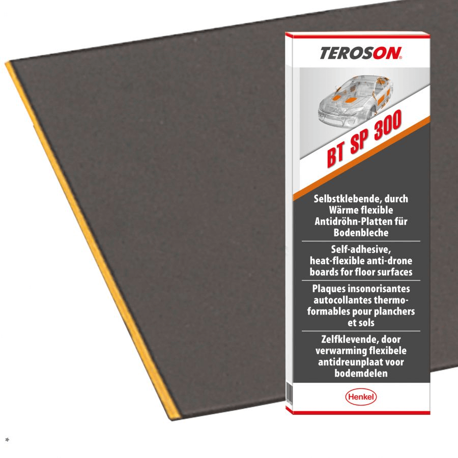 TEROSON BT SP 300 Bitumen Hangtompító Lap – Akusztikai Szigetelés, 2,6 mm Vastagság, Két Méretben