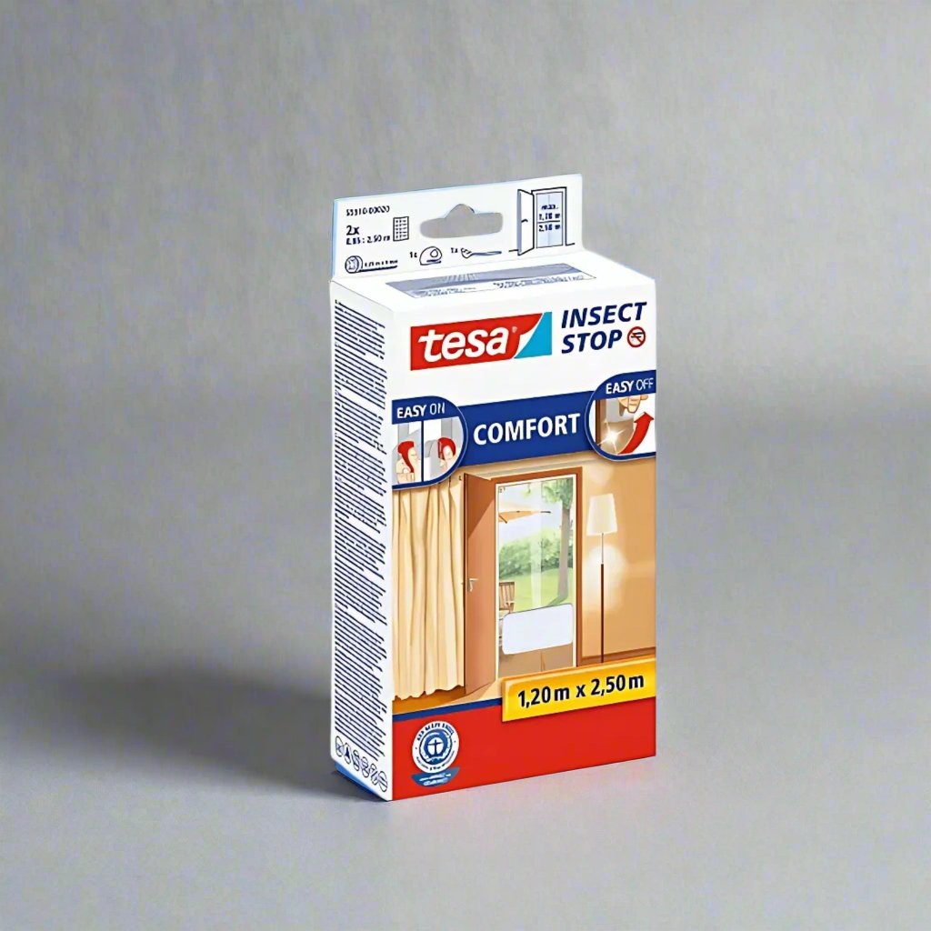 tesa® 55910 anthracite and white mosquito net for door 1.2x2.5m